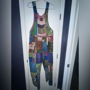 NWOT- Rising International Multicolor Patchwork Jumpsuit